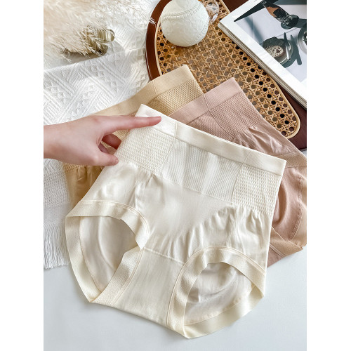 高腰內褲女純棉3A抗菌艾草襠莫代爾少女收腹提臀無痕女士三角短褲