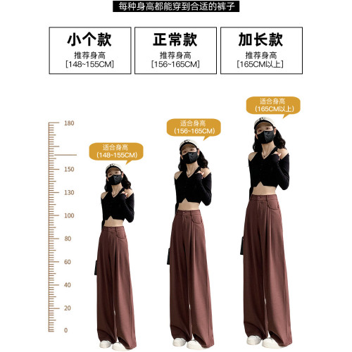 灰色西裝褲女春秋季2026新款高級垂感顯瘦寬鬆直筒休閒拖地濶腿褲