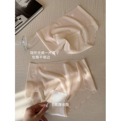 馨幫幫Bra 夏季輕薄冰絲無痕內褲女親膚透氣裸感提臀透氣襠三角褲