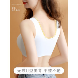 大碼內衣女大胸顯小聚攏收副乳防下垂胖mm薄款前釦美背心式文胸罩