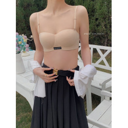 TOMORROW糖不甩防滑無肩帶裸感顯胸無痕隱形聚攏女士內衣抹胸