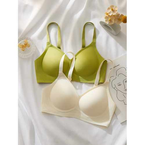 無痕內衣女聚攏小胸夏季薄款無鋼圈少女固定杯收副乳防下垂文胸罩