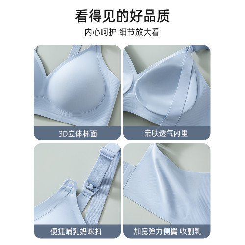 孕婦哺乳內衣女防下垂聚攏專用産後喂奶懷孕期胖mm大碼文胸薄款