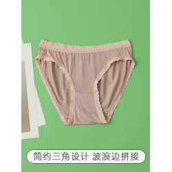 100%真絲針織桑蠶絲薄款中低腰內褲女三角褲透氣親膚夏季包臀無痕