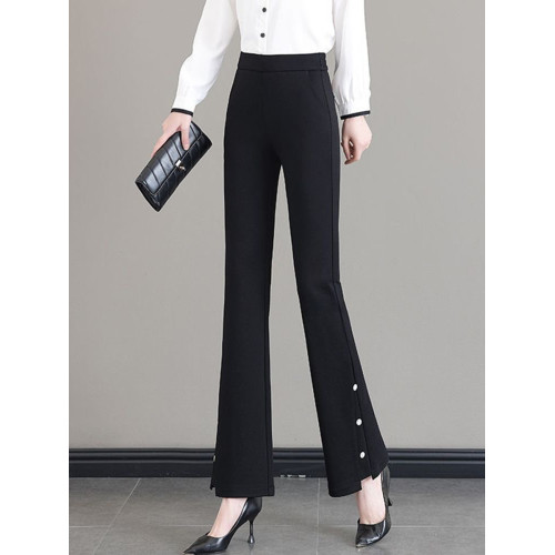 微喇褲子女春秋夏季寬鬆顯瘦大碼垂感彈力九分褲直筒西裝褲運動褲 微喇褲子女春秋夏季寬鬆顯瘦大碼垂感彈力九分褲直筒西裝褲運動褲