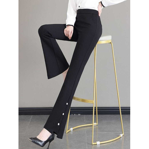 微喇褲子女春秋夏季寬鬆顯瘦大碼垂感彈力九分褲直筒西裝褲運動褲 微喇褲子女春秋夏季寬鬆顯瘦大碼垂感彈力九分褲直筒西裝褲運動褲