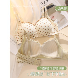 內衣女夏季薄款無鋼圈無痕聚攏小胸初中高中學生少女文胸罩防下垂
