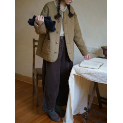 胖mm大碼2-300斤燈芯絨濶腿褲女秋冬寬鬆高腰顯瘦休閒工裝直筒褲