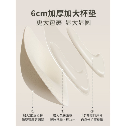 大碼顯大外擴型胸內衣女小胸聚攏漫畫胸6cm加厚杯平胸專用文胸罩