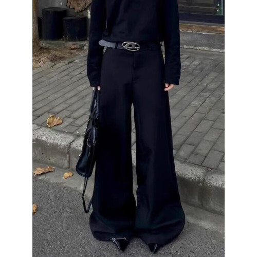 美式復古白色褲子女加厚秋冬新款辣妹拖地喇叭休閒基礎西裝長褲潮 美式復古白色褲子女加厚秋冬新款辣妹拖地喇叭休閒基礎西裝長褲潮