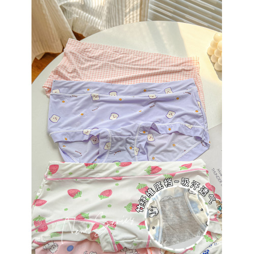 超絲滑~冰絲內褲女生卡通日系少女可愛透氣無痕學生透氣甜美韓系