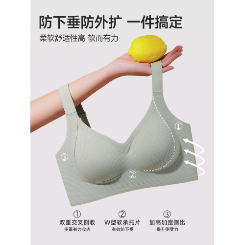 歐迪芬提拉內衣女小胸聚攏顯大防下垂收副乳固定杯無痕美背文胸罩