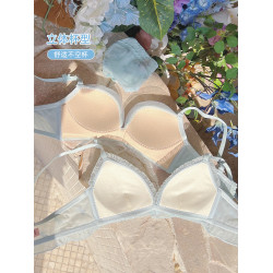 六隻兔子小攏杯玻尿酸內衣女小胸聚攏承托防下垂清新甜美蕾絲文胸