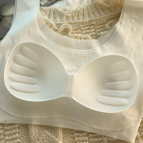 冰絲無痕內衣女學生無鋼圈運動聚攏少女文胸舒適透氣顯小吊帶背心