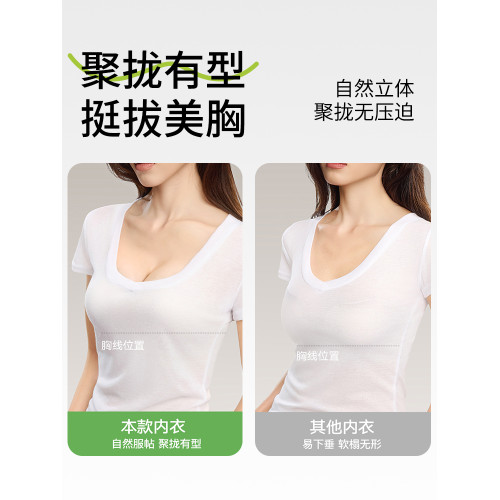 無痕內衣女小胸聚攏塑形收副乳防下垂舒適薄款無鋼圈背心式文胸罩