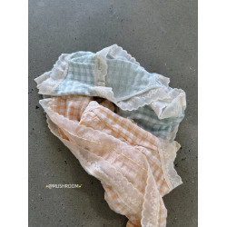 蘑菇頭小姐2025新款華夫格高腰甜美可愛網格透氣棉包臀三角內褲女