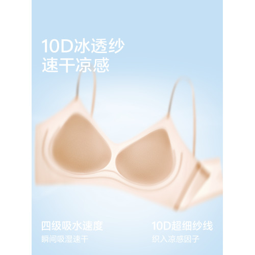 草本初色內衣女粉底液夏薄款隱形無痕膚色細肩帶美背小胸聚攏文胸