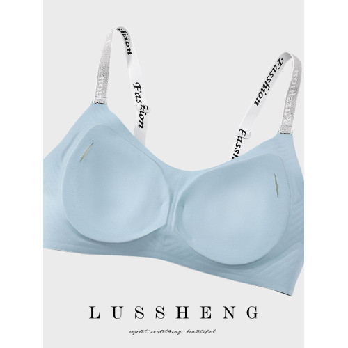 鹿笙笙無痕運動風字母內衣女小胸聚攏防下垂裸感舒適時尚文胸罩