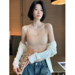 粉底液內衣女聚攏防下垂無痕隱形防走光抹胸u型美背背心式文胸夏