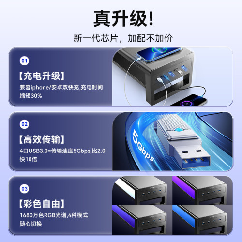 炫彩職業級電競顯示器增高架桌上型電腦支架多功能無線快充USB擴展 炫彩職業級電競顯示器增高架桌上型電腦支架多功能無線快充USB擴展