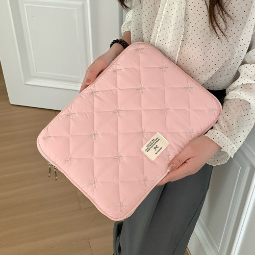 適用macbook內膽包2025新款Air13寸Pro14蝴蝶結韓國ins風蘋果聯想華爲16筆記型電腦包