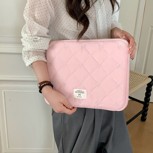 適用macbook內膽包2025新款Air13寸Pro14蝴蝶結韓國ins風蘋果聯想華爲16筆記型電腦包