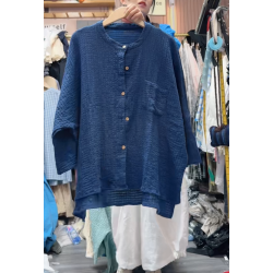 726稀疏麻襯衫開衫上衣壓皺 胸圍160衣長62-69圓領主播力薦