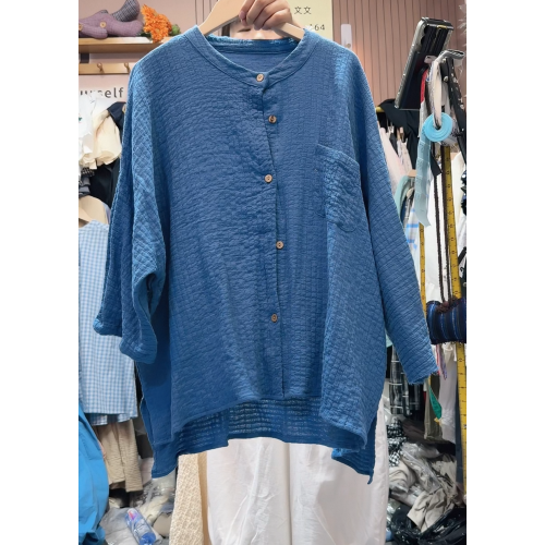 726稀疏麻襯衫開衫上衣壓皺 胸圍160衣長62-69圓領主播力薦