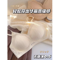 內衣女小胸聚攏大胸顯胸小舒適無痕無鋼圈收副乳蕾絲文胸罩夏爆款