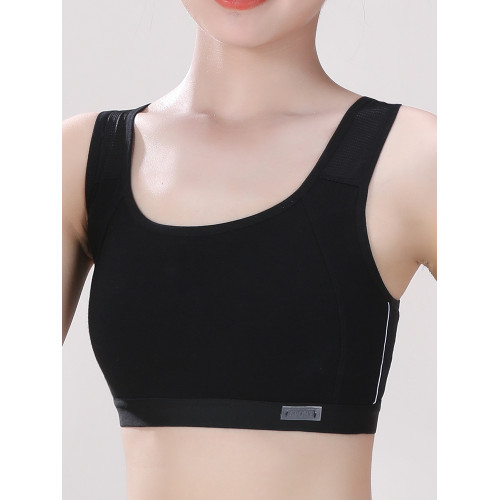 女童內衣發育期小學生純棉黑色運動防震小背心初高中少女文胸一體