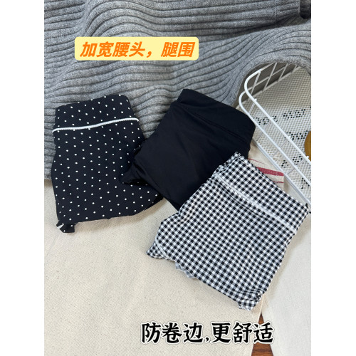 冰絲內褲女大碼胖mm中腰牛奶絲滑霤霤黑色格子豹紋學生透氣三角褲