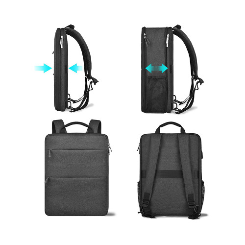 多功能超輕薄立體商務筆電雙肩包14電腦包15.6男女士通勤差旅程序員大容量16英寸遊戯本包可擴容帶側袋休閒