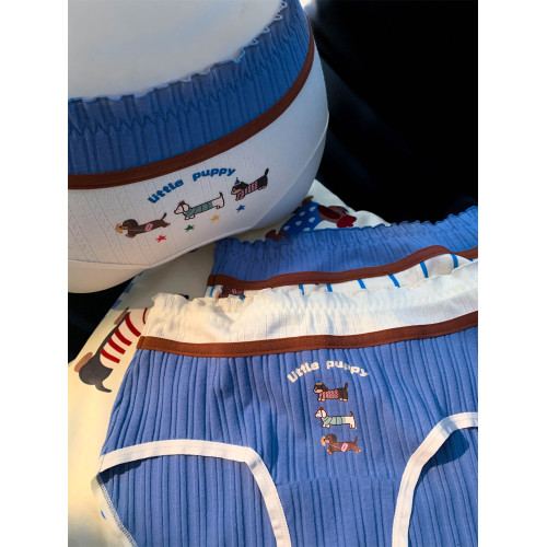 治瘉配色童趣小狗大碼胖mm內褲女2026新款全棉襠包臀三角褲200斤