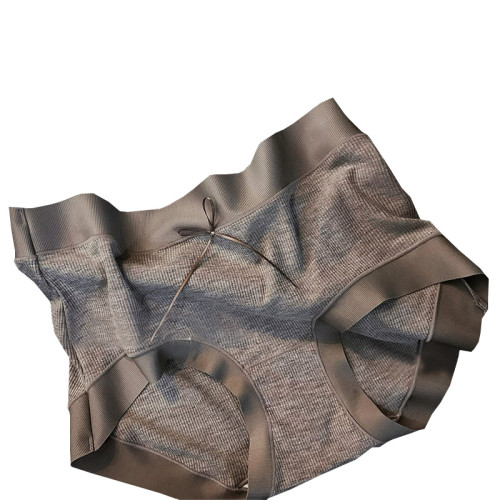 法式復古莫代爾內褲女2025棉質抗菌襠透氣中腰裸感舒適無痕三角褲