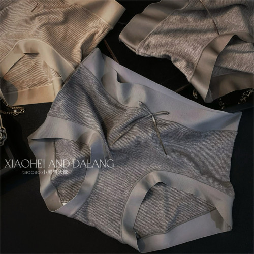 法式復古莫代爾內褲女2025棉質抗菌襠透氣中腰裸感舒適無痕三角褲