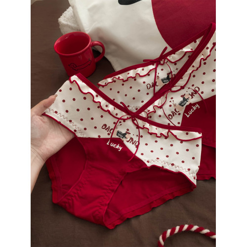 大碼胖mm加肥加大200斤高級感紅色純棉內褲女特大碼2026新款女款