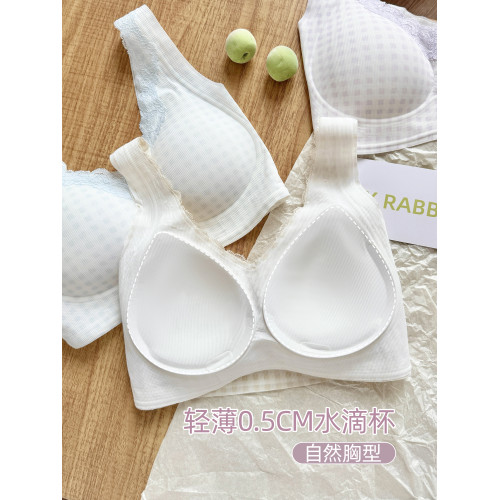六隻兔子收副乳內衣女小胸聚攏軟支撐胸罩無鋼圈甜美風防下垂文胸