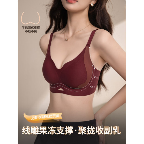 提拉調整型內衣女小胸聚攏2025新款爆款無痕上托收副乳防下垂文胸
