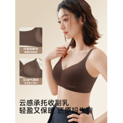 無痕內衣女士聚攏收副乳防下垂上托平胸專用小胸顯大無鋼圈文胸罩