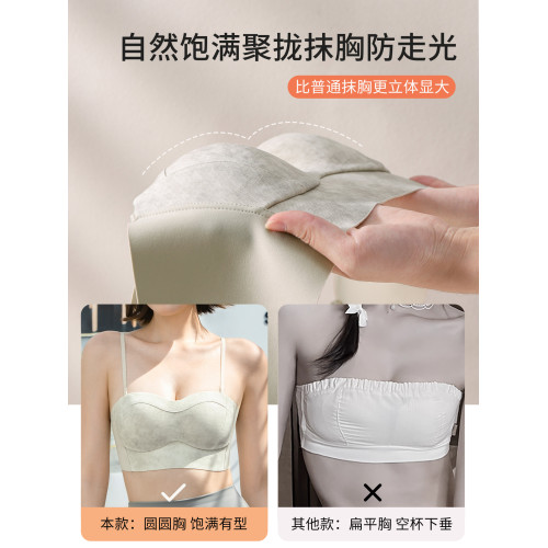 無痕抹胸內衣女小胸聚攏防滑裹胸收副乳防下垂調整型文胸罩不下滑 無痕抹胸內衣女小胸聚攏防滑裹胸收副乳防下垂調整型文胸罩不下滑