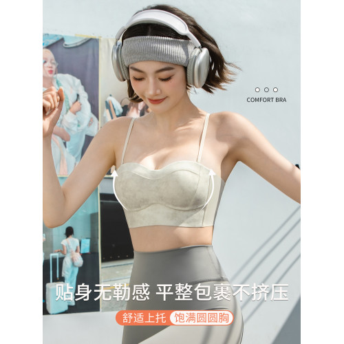 無痕抹胸內衣女小胸聚攏防滑裹胸收副乳防下垂調整型文胸罩不下滑 無痕抹胸內衣女小胸聚攏防滑裹胸收副乳防下垂調整型文胸罩不下滑