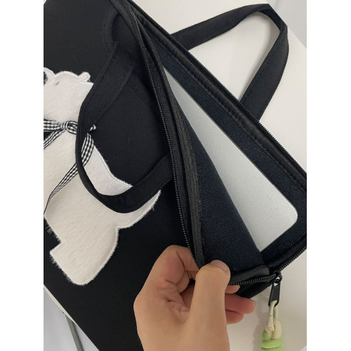 2025新款筆記型電腦包14寸手提蝴蝶結適用蘋果macbookair/pro13.3英寸聯想華爲16內膽包女