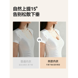 貓人內衣女聚攏小胸顯大上托防下垂收副乳無鋼圈調整型蕾絲文胸罩