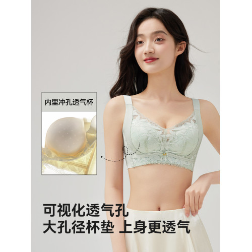 貓人內衣女聚攏小胸顯大上托防下垂收副乳無鋼圈調整型蕾絲文胸罩 貓人內衣女聚攏小胸顯大上托防下垂收副乳無鋼圈調整型蕾絲文胸罩