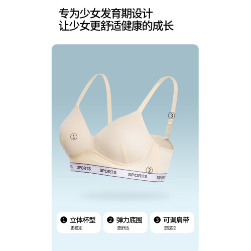 高中生少女文胸罩初中生女孩二三階段發育期定型內衣固定杯無鋼圈 高中生少女文胸罩初中生女孩二三階段發育期定型內衣固定杯無鋼圈