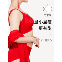 大碼內衣女無鋼圈胖mm全罩杯縮胸大胸顯小文胸薄款聚攏防下垂胸罩