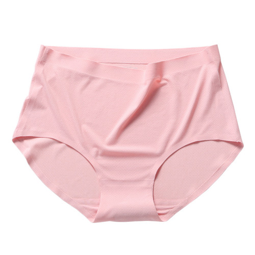 大碼胖妹妹高腰收腹無痕內褲女冰絲一片式胖mm200斤加肥加大褲頭