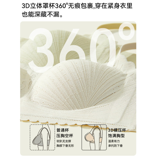 古今內衣女小胸聚攏顯大防下垂收副乳無鋼圈調整型文胸罩輕薄透氣