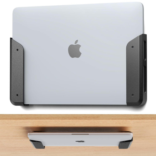 壁掛式桌下式筆記型電腦支架帶亞克力膠防刮墊 MacBook平板電腦