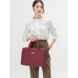 女商務手提平板筆電公文包電腦包大容量文件通勤新款高級感2024